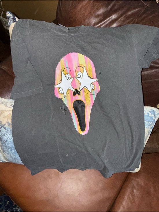 Comfort Colors Tops - Comfort Colors Black Tee with Neon Swirl Scream Graphic